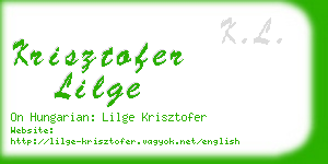 krisztofer lilge business card